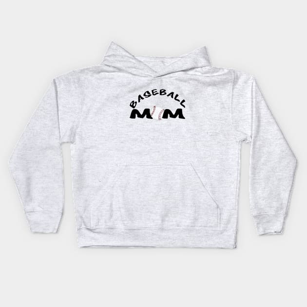 Baseball Mom Kids Hoodie by MonarchGraphics